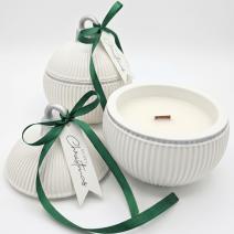 Küünal Christmas Bauble Elegance – Valge / Hõbedane / Talvine Võlu