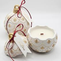 Küünal Christmas Bauble Enchanted MINI – Valge / Kuldne / Talvine võlu