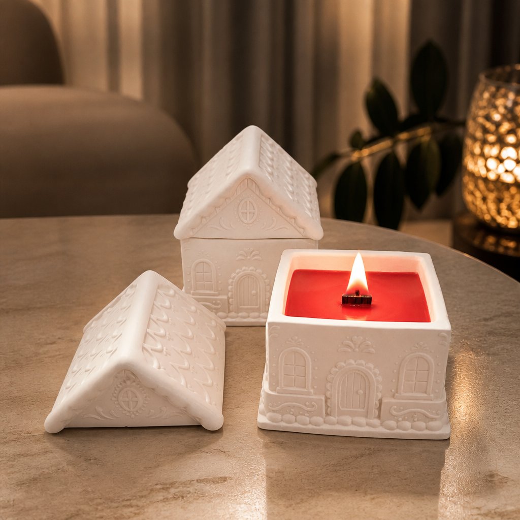 Küünal Maja - Valge / Maasikas, Rabarber