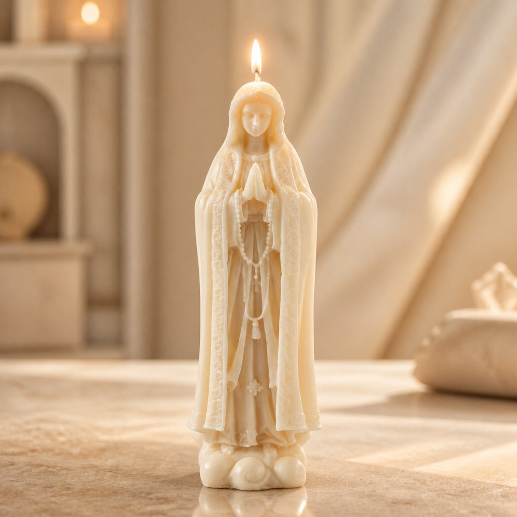 Küünal Madonna - Valge / Kookos